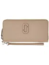 Marc Jacobs Continental Wallet With Logo In Brown