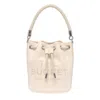Marc Jacobs Drawstring Pull Closure Bucket Bag In ["silver Tone"]