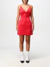 Marc Jacobs 'the Satin Bow Dress' Mini Dress In Rot