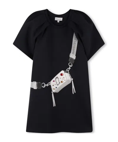 Marc Jacobs Dress With Short Sleeves And A Crew Neck In Black