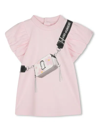 Marc Jacobs Dress With Snapshot Print In Pink