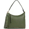 Marc Jacobs Drifter Pebbled Leather Large Hobo Bag In Green