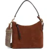 Marc Jacobs Drifter Suede Leather Large Hobo Bag In Brown