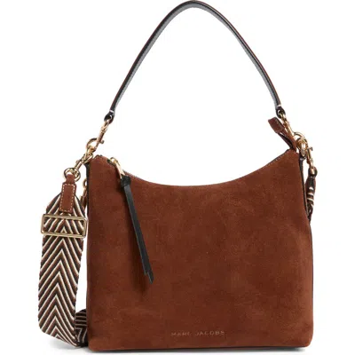 Marc Jacobs Drifter Suede Leather Large Hobo Bag In Brown