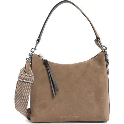 Marc Jacobs Drifter Suede Leather Large Hobo Bag In Brown