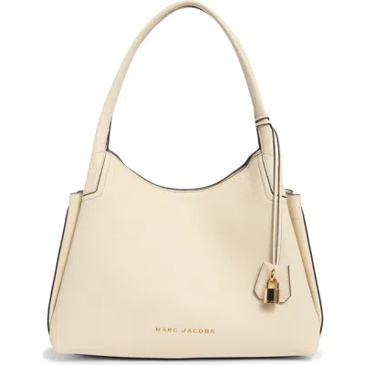 Marc Jacobs Driftwork Leather Hobo Bag In Marshmallow