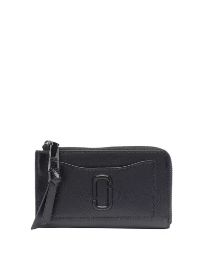 Marc Jacobs Dtm Top Zip Multi Wallet In Black
