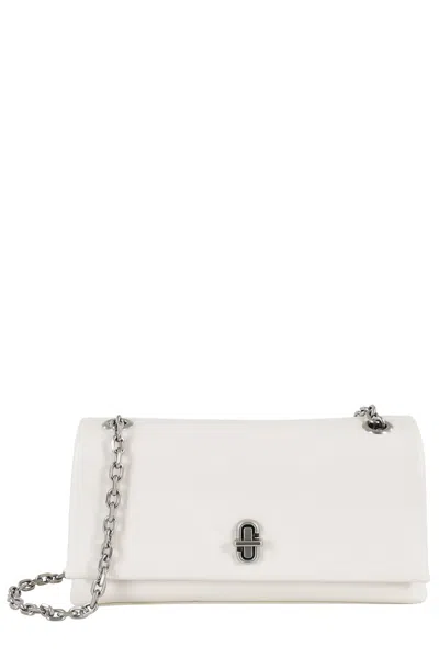 Marc Jacobs Dual Chain Wallet In Soft White Nappa Leather