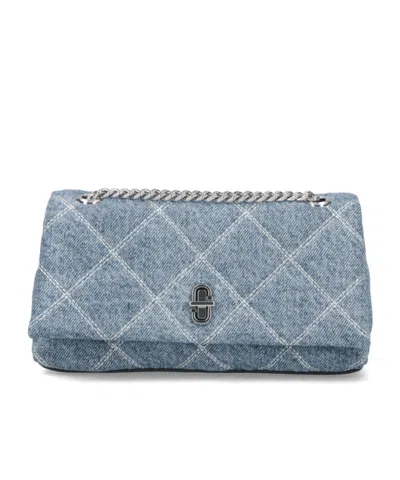 Marc Jacobs Dual Quilted Denim Chained Crossbody Bag