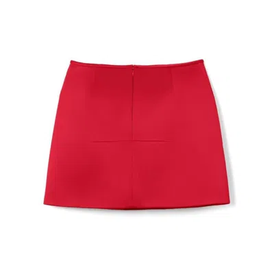 Marc Jacobs Duchess Satin Skirt In Red