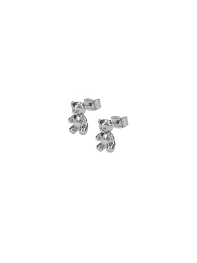 Marc Jacobs Earrings "the Teddy Bear" In Silver