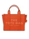 MARC JACOBS MARC JACOBS ELECTRIC ORANGE LEATHER THE SMALL TOTE BAG