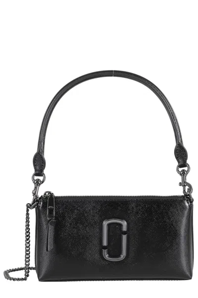 Marc Jacobs Elegant Black Handbag With Removable Strap And Logo Plaque