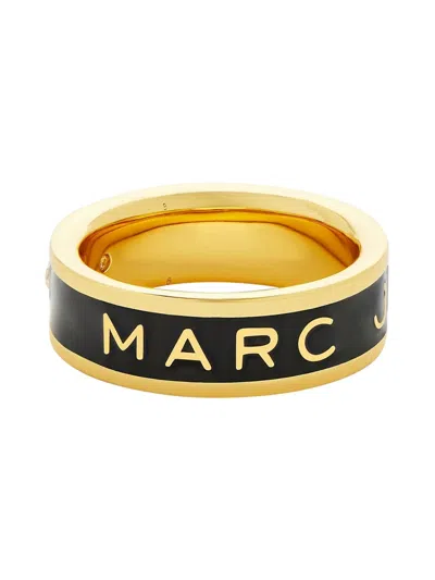 Marc Jacobs Elegant Brass And Cz Bijoux In Black