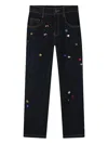 Marc Jacobs Embellished Denim Jeans In Black
