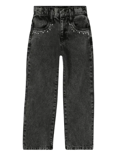 Marc Jacobs Kids' Embellished Jeans In Black