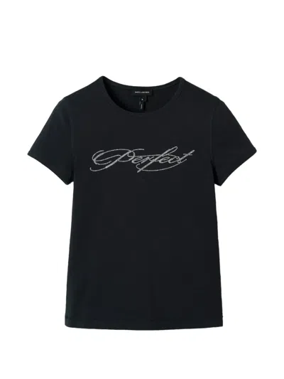 Marc Jacobs Embellished T-shirt In Black
