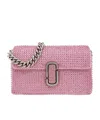 Marc Jacobs Embellished The Mini Soft Shoulder Bag In Pink