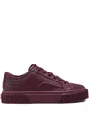 Marc Jacobs Embossed-logo Platform Sneakers In Brown