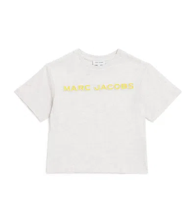 Marc Jacobs Kids' Embossed-logo T-shirt In Beige
