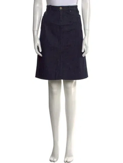Pre-owned Marc Jacobs Embroidered Accent Knee-length Skirt In Blue