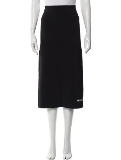 Pre-owned Marc Jacobs Embroidered Accent Midi Length Skirt In Black