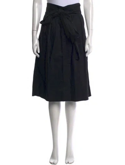 Pre-owned Marc Jacobs Embroidered Accent Midi Length Skirt In Blue