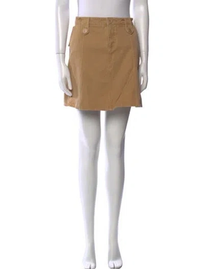 Pre-owned Marc Jacobs Embroidered Accent Mini Skirt In Neutral