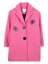 Marc Jacobs Embroidered Buttoned Coat In Pink
