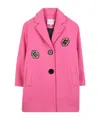 Marc Jacobs Embroidered Buttoned Coat In Pink