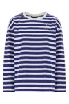 Marc Jacobs Embroidered Cotton Oversize T-shirt In Blue