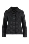 Marc Jacobs Embroidered Eyelet Jacket In Black
