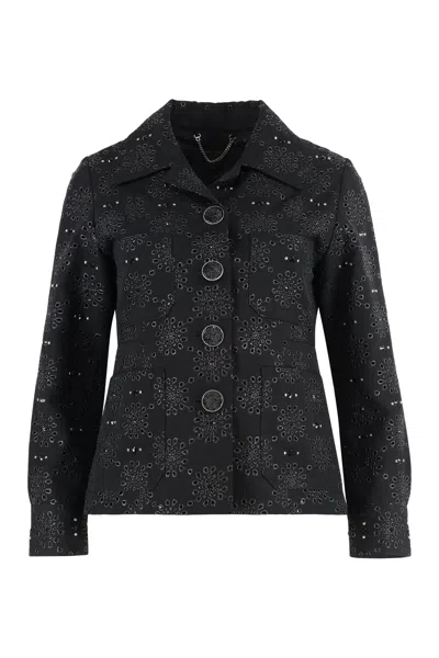 MARC JACOBS MARC JACOBS EMBROIDERED EYELET JACKET