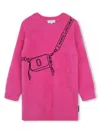Marc Jacobs Embroidered Knitted Dress In Pink
