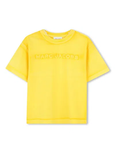Marc Jacobs Kids' T-shirt Mit Logo-stickerei In Gelb