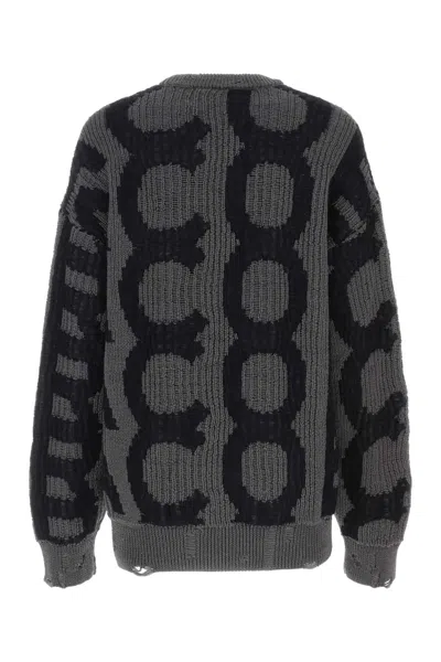Marc Jacobs Embroidered Wool Blend Oversize Sweater In 084