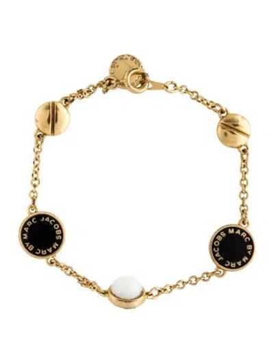 Pre-owned Marc Jacobs Enamel & Crystal Link Bracelet, 7" In Multi