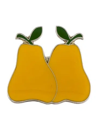 Pre-owned Marc Jacobs Enamel Pear Pin Brooch In Multi