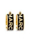 Marc Jacobs Enamelled Logo Two Tone Hoop Earrings