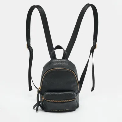 Pre-owned Marc Jacobs Explorer Mini Black Leather And Nylon Backpack
