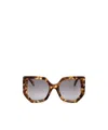 Marc Jacobs Eyewear Butterfly Frame Sunglasses In Brown