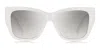 Marc Jacobs 55mm Cat Eye Sunglasses In White