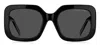 Marc Jacobs 53mm Gradient Polarized Square Sunglasses In Black