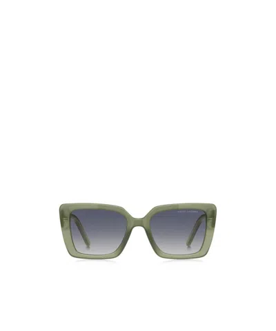 Marc Jacobs 52mm Gradient Square Sunglasses In Green/grey Shaded Blue