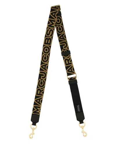 Marc Jacobs Fabric Strap With Logo In Black