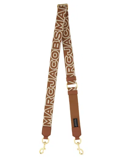 Marc Jacobs Fabric Strap With Logo In Brown