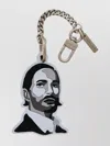 Marc Jacobs Face Charm Keyholder Chain Detail In Blue