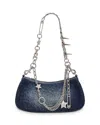 Marc Jacobs Faded Denim Charm Chain Shoulder Bag