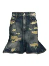 Marc Jacobs Distressed Mini Denim Skirt