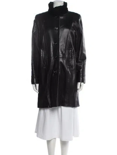 Pre-owned Marc Jacobs Faux Fur Coat In Black